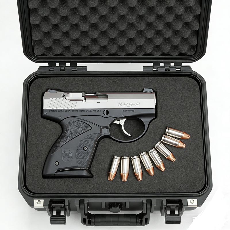 ¿Cómo mejora una caja protectora para armas el almacenamiento y transporte seguro de armas de fuego?