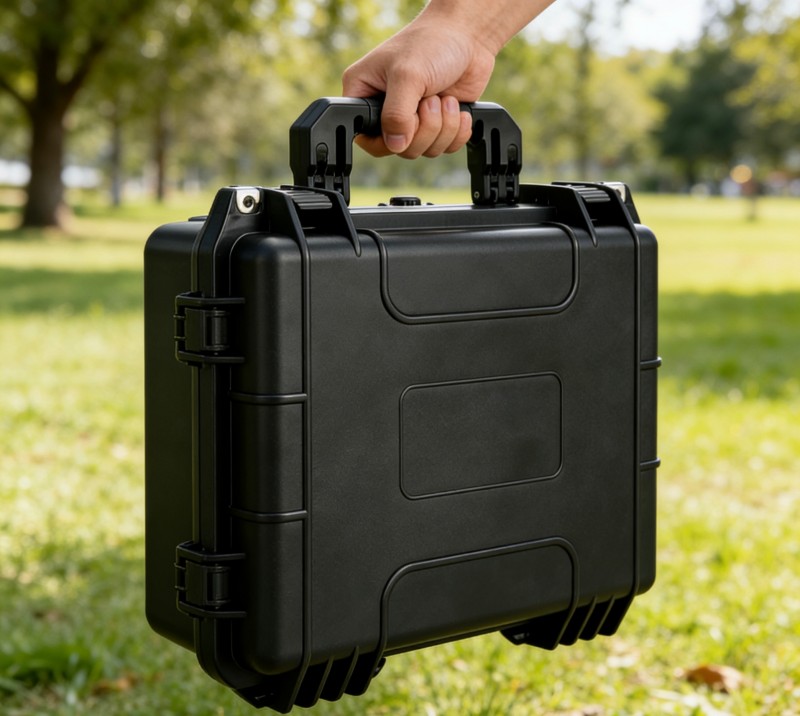 Caja dura ergonómica de mano