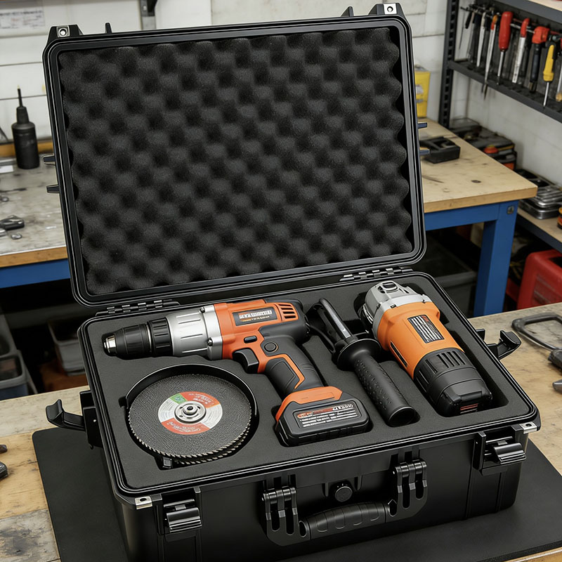 Caja protectora para equipo pesado.