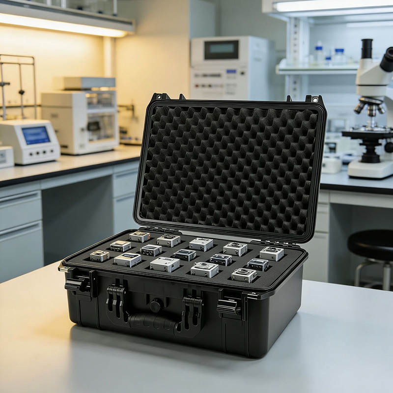 Caja protectora para instrumentos de precisión.