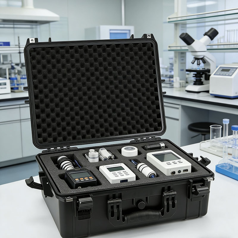 Caja protectora para equipos de prueba.